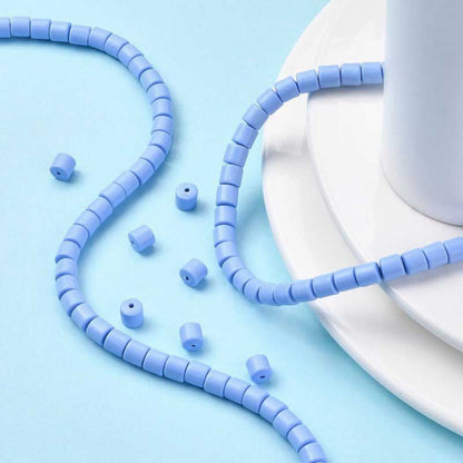 Polymer Clay Vinyl - Tubes - Pastel Periwinkle (strand)