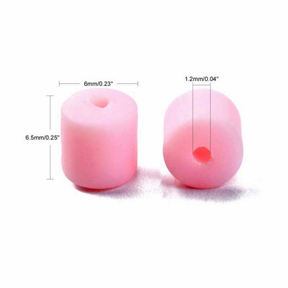 Polymer Clay Vinyl - Tubes - Bleached Barbie Pink (strand)