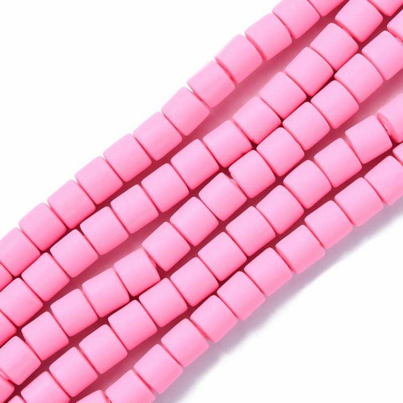 Polymer Clay Vinyl - Tubes - Party Pink (strand)