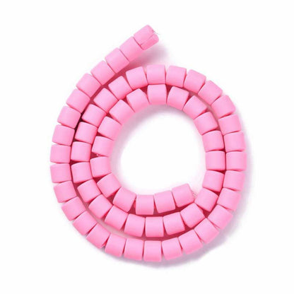 Polymer Clay Vinyl - Tubes - Party Pink (strand)