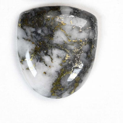 OOAK Cabochon - Pyrite in Quartz - Tongue