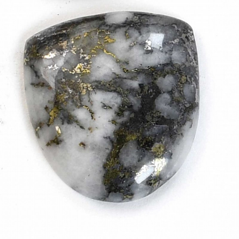 OOAK Cabochon - Pyrite in Quartz - Tongue
