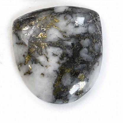 OOAK Cabochon - Pyrite in Quartz - Tongue