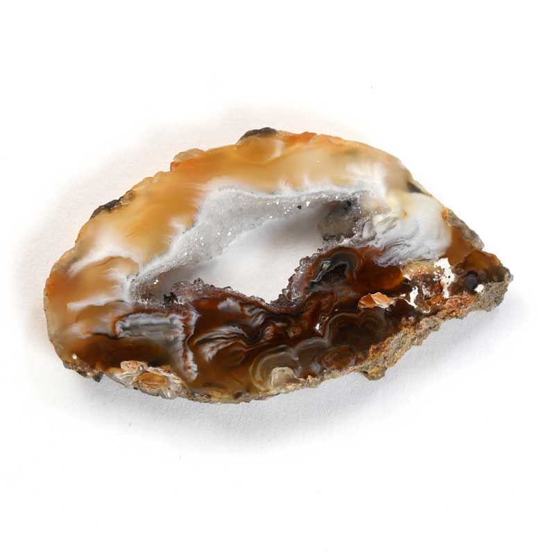 OOAK Cabochon - Agate + Druzy - Geode Slice