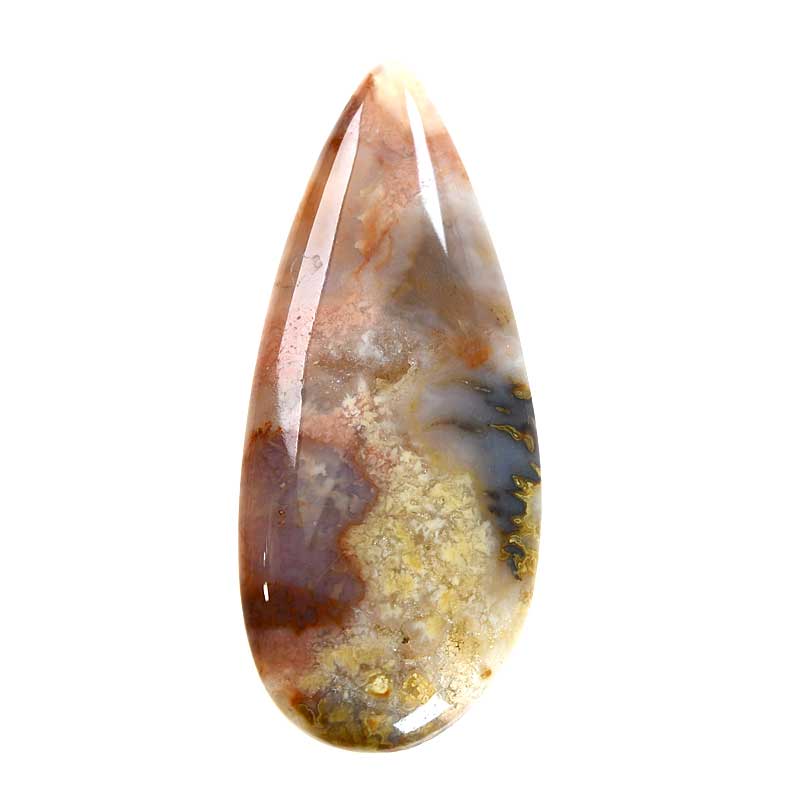 OOAK Cabochon - Plume Agate - Freeform Drop