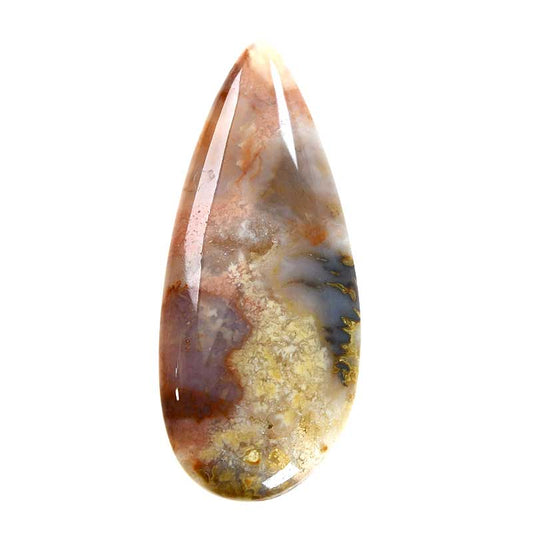 OOAK Cabochon - Plume Agate - Freeform Drop