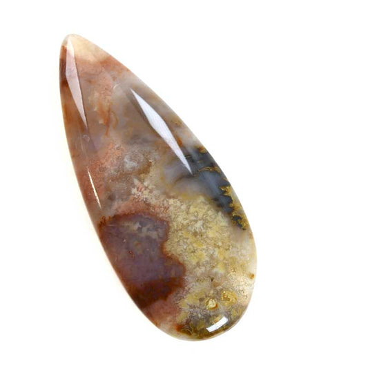 OOAK Cabochon - Plume Agate - Freeform Drop
