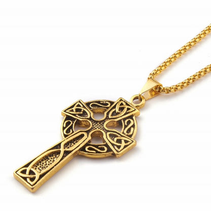 Celtic Cross Pend (wChain)   GoldPl Each