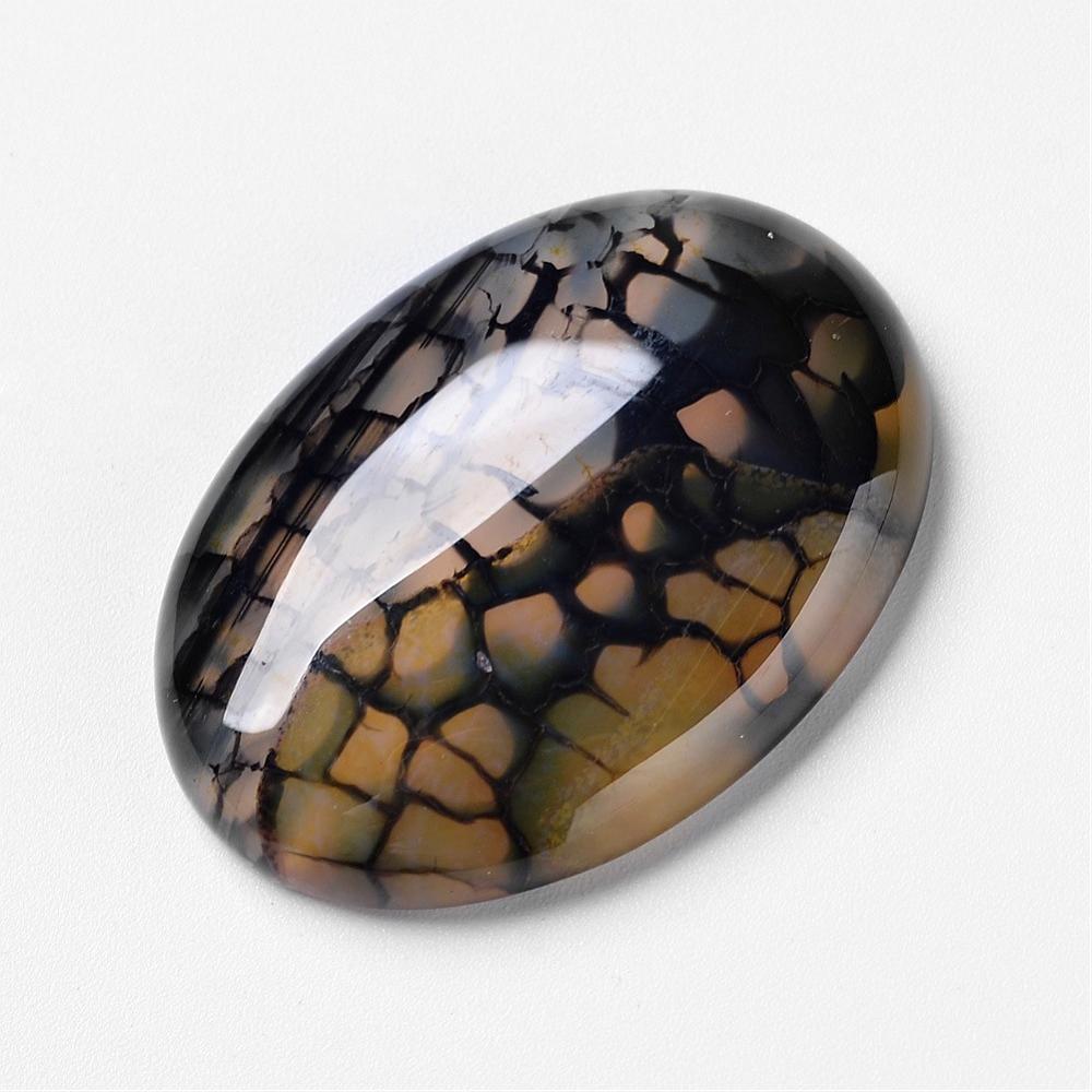 22x30mm Oval Cabochon - Sun Dragon Vein Agate