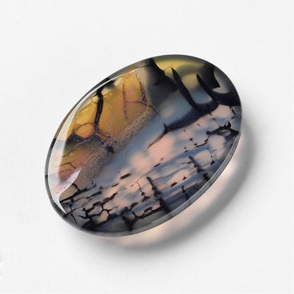 22x30mm Oval Cabochon - Sun Dragon Vein Agate