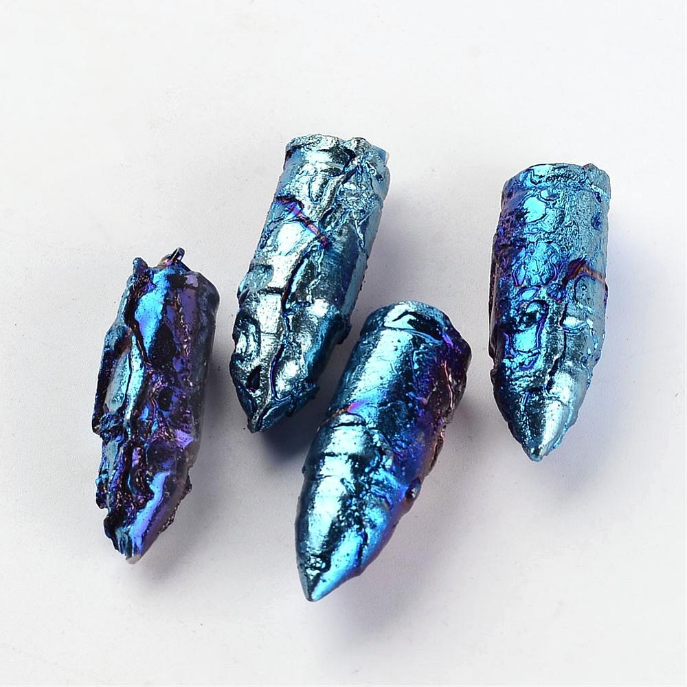 Bullet Stone Pendant - Electro-blue Dragon Bone