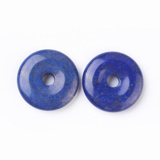 Stone Pendant Donut - 30mm - Lapis Lazuli