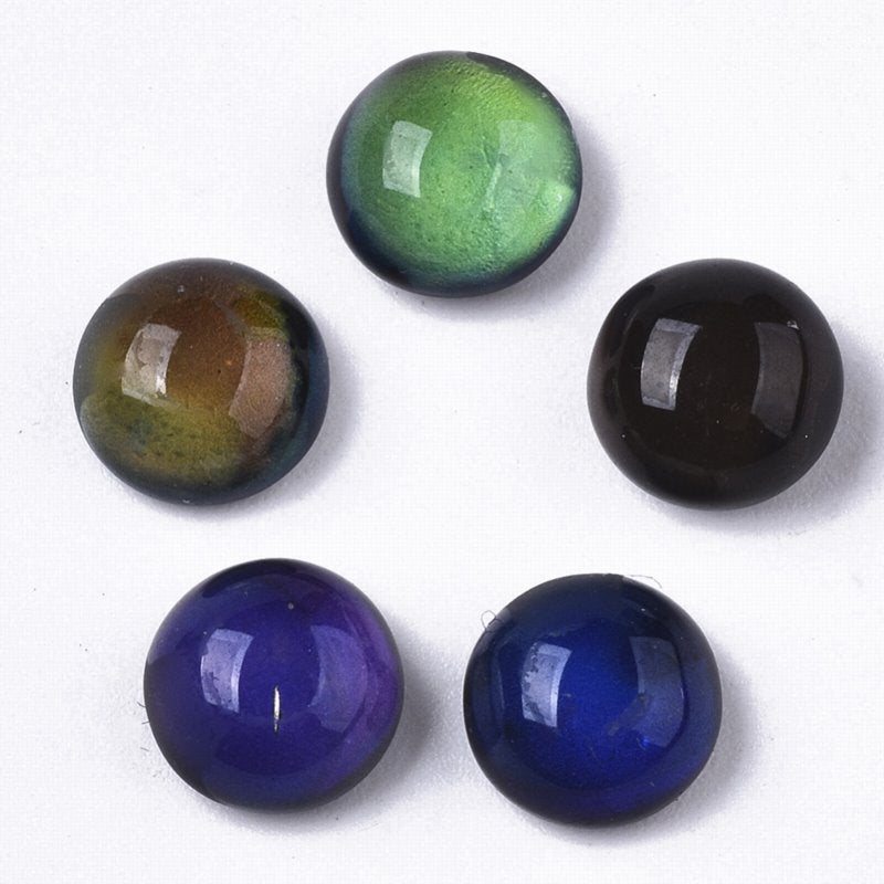 Mood Temperature Color Change Cabochon - 8mm - Round (5)