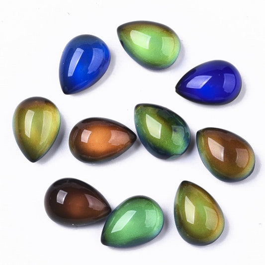 Mood Temperature Color Change Cabochon - 10x14mm - Tear Drop (5)