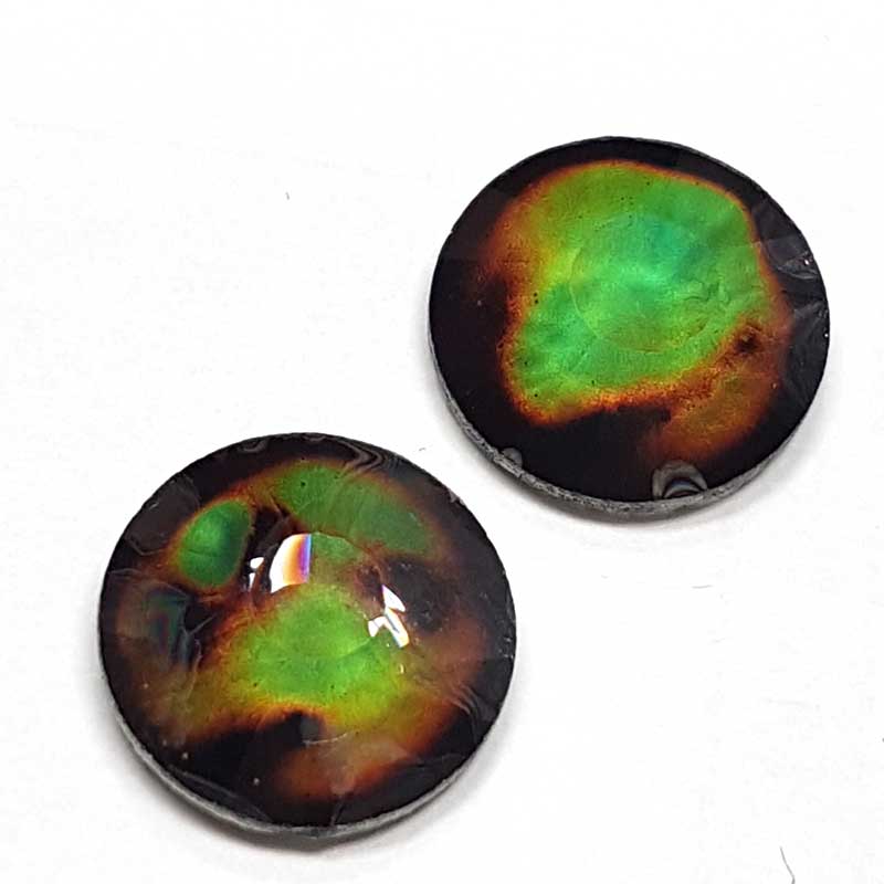 Mood Temperature Color Change Cabochon - 15mm - Faceted Round (2)