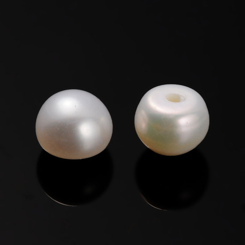 Natural Cultured Freshwater Pearls - 5-5.5mm - Half Drilled Rondelle - Antique W