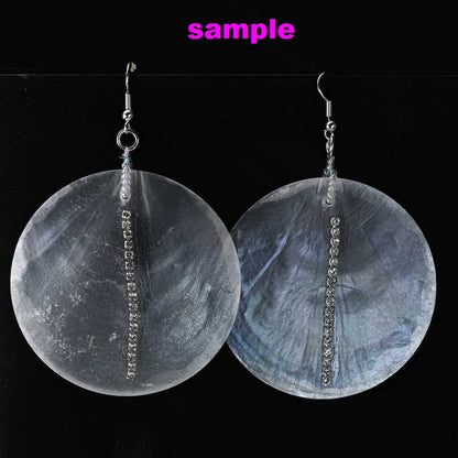 Capiz Shell - 60mm - Flat Round - Translucent White (20)