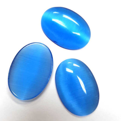 Cat's Eye Cabochon - 18x25mm - Oval - Sapphire (5)
