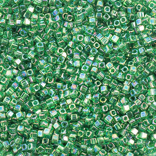 Miyuki Cube - 1.8mm - Transparent Green AB