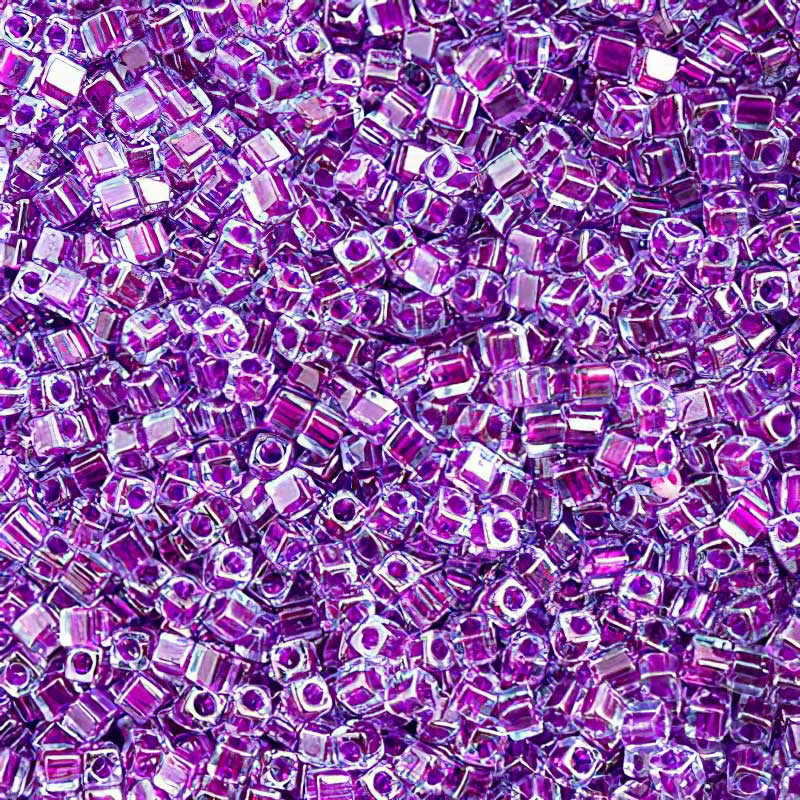 Miyuki Cube - 1.8mm - Aqua / Hot Pink Luster