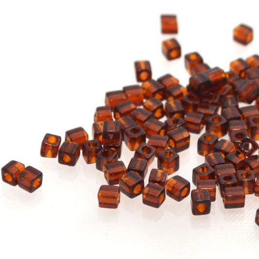 Miyuki Cube - 3mm - Dark Topaz