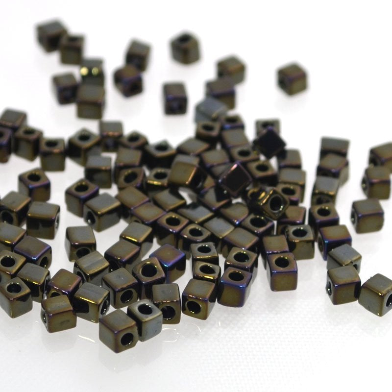 Miyuki Cube - 3mm - Brown Iris