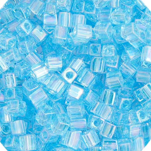 Miyuki Cube - 4mm - Transparent Aqua AB