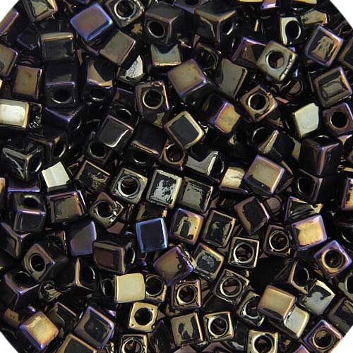 Miyuki Cube - 4mm - Gunmetal Iris