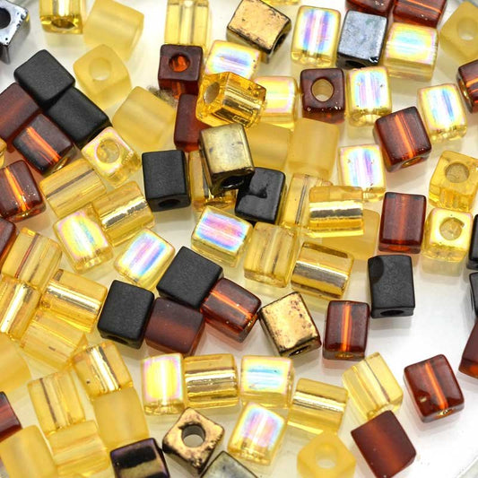 Miyuki Cube - 4mm - Bee Reasonable Mix