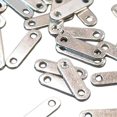 Separator/Connector - 2-Hole - Flat Bar - Sterling