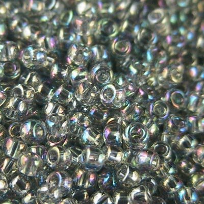Toho Seed Beads - 11/0 - Transparent Light Black Diamond AB