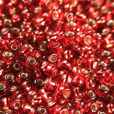 Toho Seed Beads - 11/0 - Silver-Lined Ruby