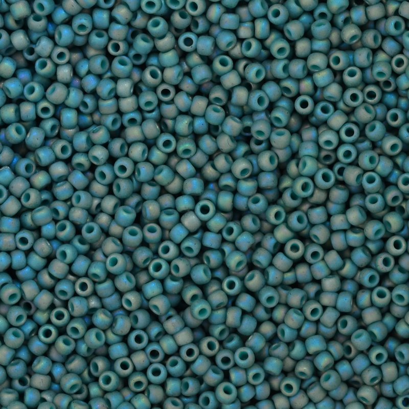 Toho Seed Beads - 11/0 - Semi Glazed Rainbow Green Turquoise
