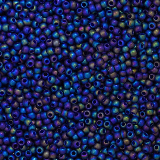Toho Seed Beads - 11/0 - Semi Glazed Rainbow Navy Blue