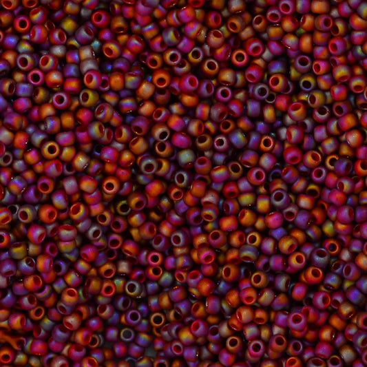 Toho Seed Beads - 11/0 - Semi Glazed Rainbow Dark Red