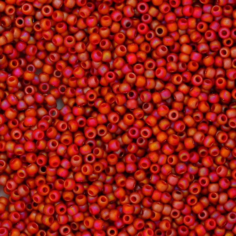 Toho Seed Beads - 11/0 - Semi Glazed Rainbow Orange
