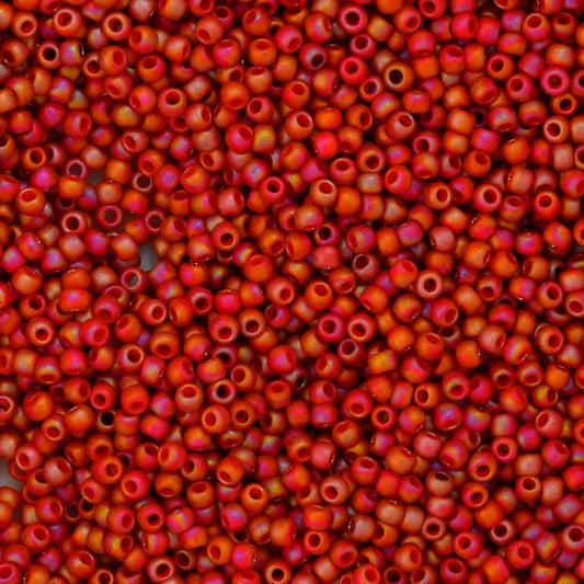 Toho Seed Beads - 11/0 - Semi Glazed Rainbow Orange