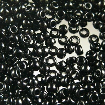 Toho Seed Beads - 11/0 - Opaque Shiny Jet Black