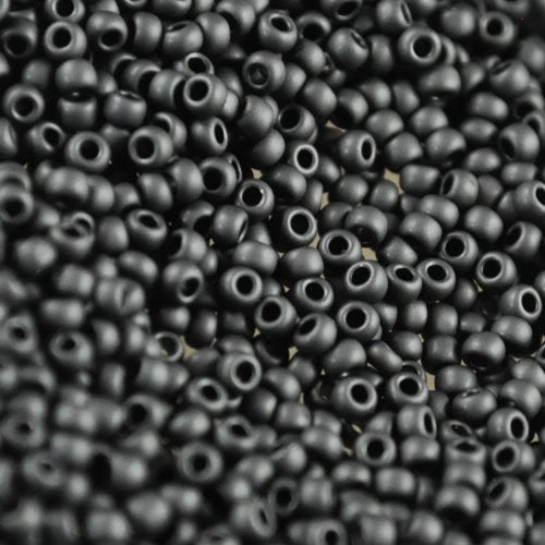 Toho Seed Beads - 11/0 - Matt Opaque Jet Black