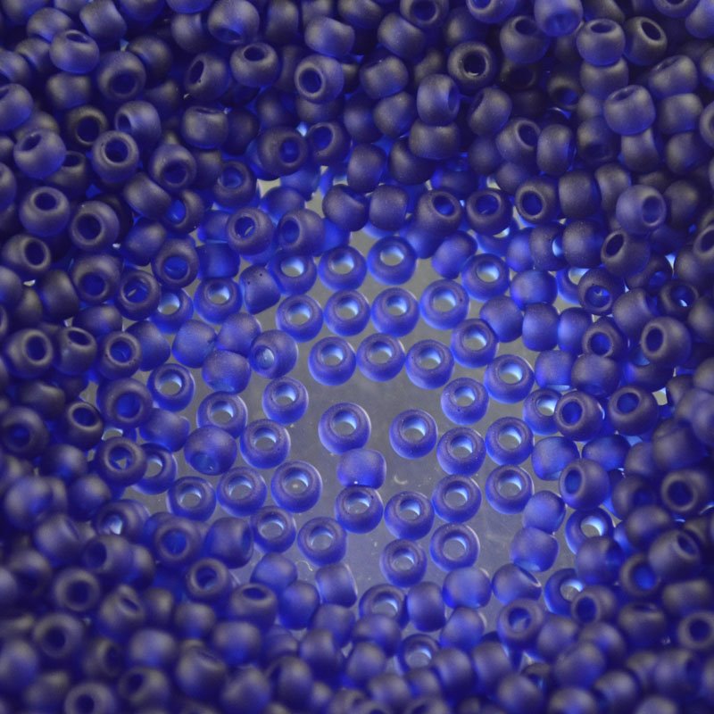 Toho Seed Beads - 11/0 - Frosted Transparent Dark Sapphire