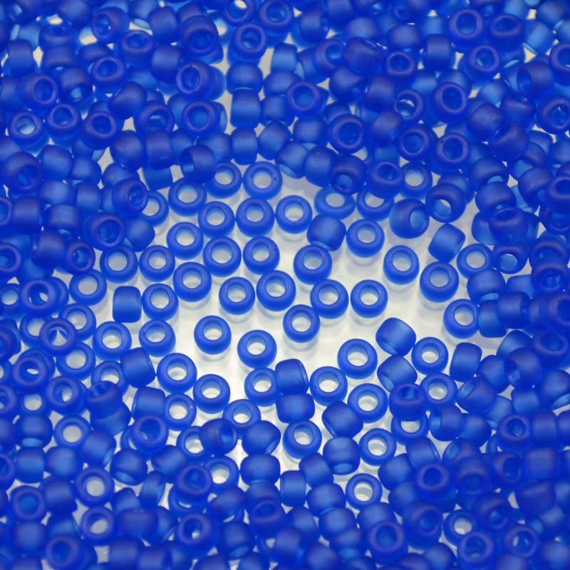 Toho Seed Beads - 11/0 - Frosted Transparent Blue Sapphire