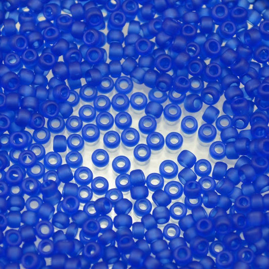 Toho Seed Beads - 11/0 - Frosted Transparent Blue Sapphire