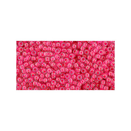 Toho Seed Beads - 11/0 - Inside Color Luminous Neon Pink