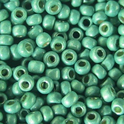 Toho Seed Beads - 11/0 - Matte Galvanized Southwestern Green [Permanent Finish]