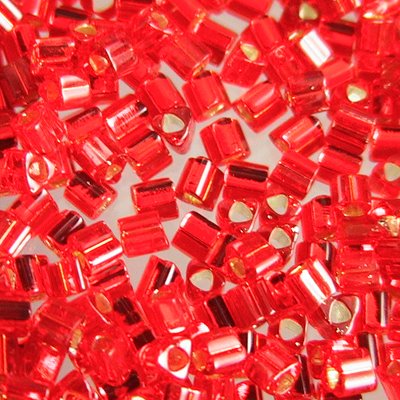 Toho Triangles - 11/0 - Silver Lined Red
