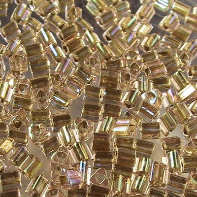 Toho Triangles - 11/0 - Inside Colour Medium Bronze/Crystal