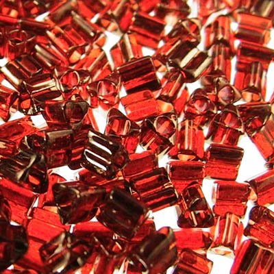 Toho Triangles - 11/0 - Gold Lustrered Red