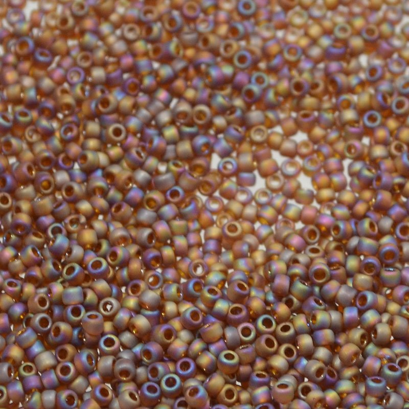 Toho Seed Beads - 15/0 - Matte Smokey Topaz Rainbow