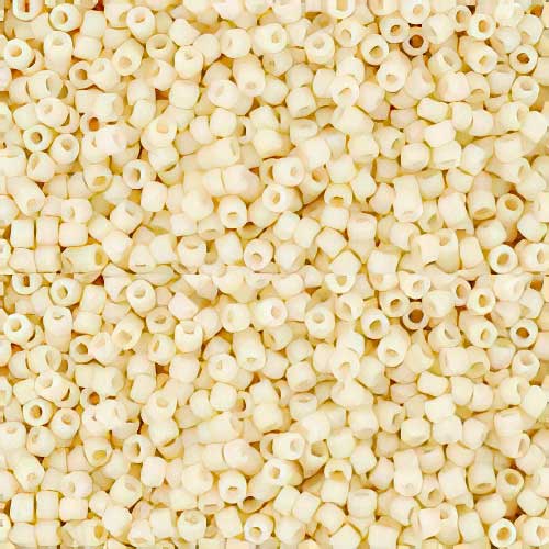 Toho Seed Beads - 15/0 - Opaque Frosted Egg Shell