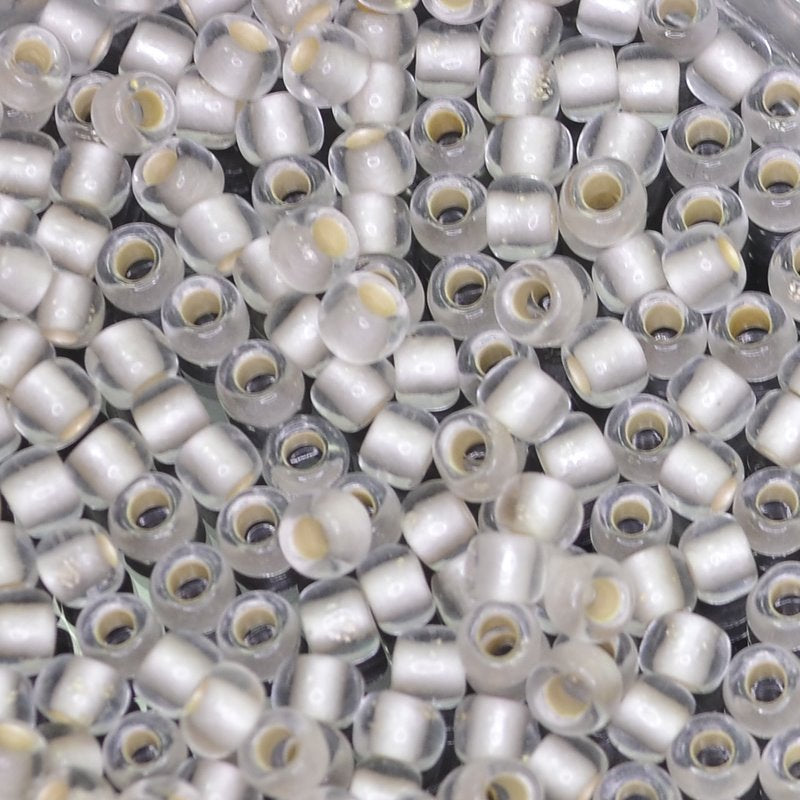 Toho Seed Beads - 6/0 - Frosted Silver Lined Crystal